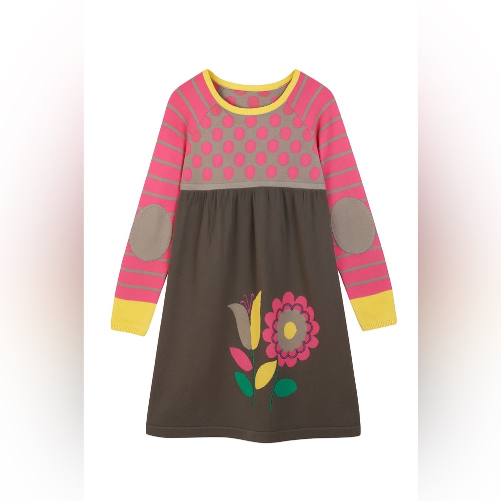 Hanna Andersson Pink Long Sleeve Raglan Dress